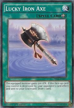 2014 Yu-Gi-Oh! Super Starter: Space-Time Showdown English 1st Edition #YS14-EN027 Lucky Iron Axe Front