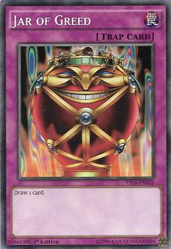 2014 Yu-Gi-Oh! Super Starter: Space-Time Showdown English 1st Edition #YS14-EN038 Jar of Greed Front