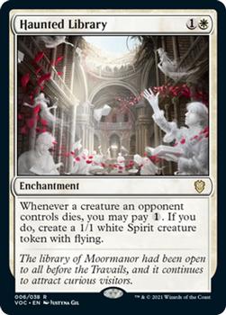2021 Magic The Gathering Innistrad: Crimson Vow Commander #6 Haunted Library Front
