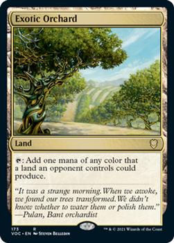 2021 Magic The Gathering Innistrad: Crimson Vow Commander #173 Exotic Orchard Front