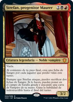 2021 Magic The Gathering Innistrad: Crimson Vow Commander (Spanish) #2 Strefan, progenitor Maurer Front