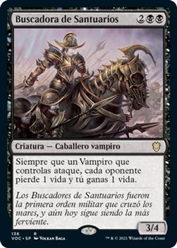 2021 Magic The Gathering Innistrad: Crimson Vow Commander (Spanish) #136 Buscadora de Santuarios Front