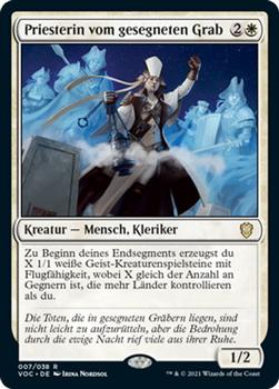 2021 Magic The Gathering Innistrad: Crimson Vow Commander (German) #7 Priesterin vom gesegneten Grab Front