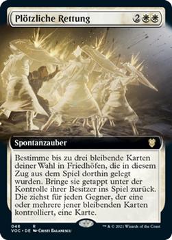 2021 Magic The Gathering Innistrad: Crimson Vow Commander (German) #48 Plötzliche Rettung Front