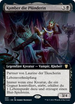 2021 Magic The Gathering Innistrad: Crimson Vow Commander (German) #57 Kamber die Plünderin Front