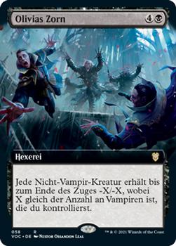 2021 Magic The Gathering Innistrad: Crimson Vow Commander (German) #58 Olivias Zorn Front
