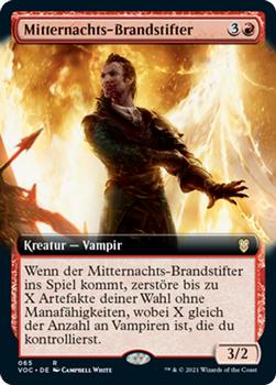 2021 Magic The Gathering Innistrad: Crimson Vow Commander (German) #65 Mitternachts-Brandstifter Front