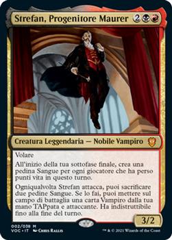2021 Magic The Gathering Innistrad: Crimson Vow Commander (Italian) #2 Strefan, Progenitore Maurer Front