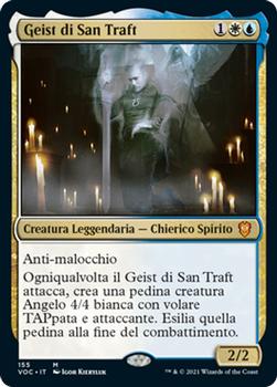 2021 Magic The Gathering Innistrad: Crimson Vow Commander (Italian) #155 Geist di San Traft Front