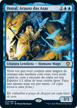 2021 Magic The Gathering Innistrad: Crimson Vow Commander (Portuguese) #3 Donal, Arauto das Asas Front
