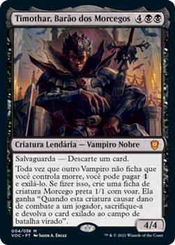 2021 Magic The Gathering Innistrad: Crimson Vow Commander (Portuguese) #4 Timothar, Barão dos Morcegos Front
