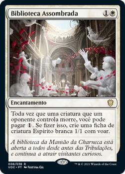 2021 Magic The Gathering Innistrad: Crimson Vow Commander (Portuguese) #6 Biblioteca Assombrada Front