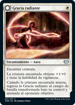 2021 Magic The Gathering Innistrad: Crimson Vow  (Spanish) #31 Gracia radiante // Restricciones radiantes Front