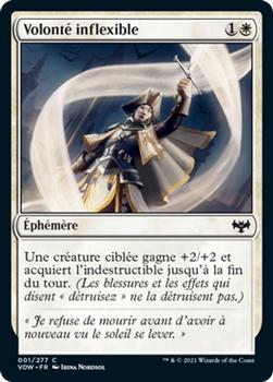 2021 Magic The Gathering Innistrad: Crimson Vow  (French) #1 Volonté inflexible Front