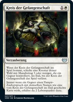 2021 Magic The Gathering Innistrad: Crimson Vow  (German) #7 Kreis der Gefangenschaft Front