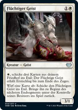 2021 Magic The Gathering Innistrad: Crimson Vow  (German) #14 Flüchtiger Geist Front