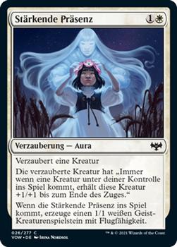 2021 Magic The Gathering Innistrad: Crimson Vow  (German) #26 Stärkende Präsenz Front