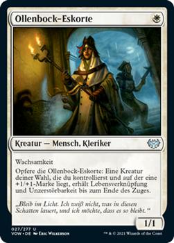 2021 Magic The Gathering Innistrad: Crimson Vow  (German) #27 Ollenbock-Eskorte Front