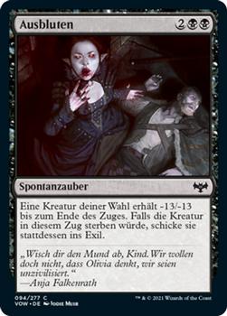 2021 Magic The Gathering Innistrad: Crimson Vow  (German) #94 Ausbluten Front