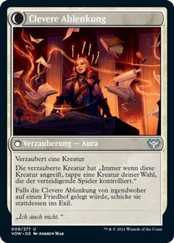 2021 Magic The Gathering Innistrad: Crimson Vow  (German) #9 Störender Geist // Clevere Ablenkung Back