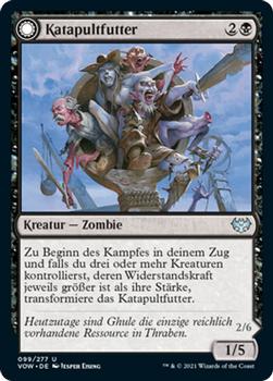 2021 Magic The Gathering Innistrad: Crimson Vow  (German) #99 Katapultfutter // Hauptmann des Katapults Front