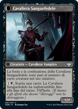 2021 Magic The Gathering Innistrad: Crimson Vow  (Italian) #97 Scudiera Sanguefedele // Cavaliera Sanguefedele Back