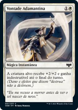 2021 Magic The Gathering Innistrad: Crimson Vow  (Portuguese) #1 Vontade Adamantina Front
