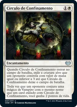 2021 Magic The Gathering Innistrad: Crimson Vow  (Portuguese) #7 Círculo de Confinamento Front