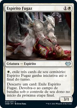 2021 Magic The Gathering Innistrad: Crimson Vow  (Portuguese) #14 Espírito Fugaz Front