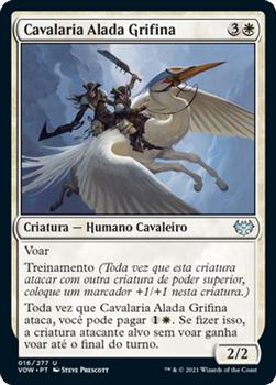 2021 Magic The Gathering Innistrad: Crimson Vow  (Portuguese) #16 Cavalaria Alada Grifina Front