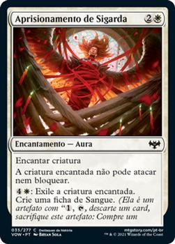 2021 Magic The Gathering Innistrad: Crimson Vow  (Portuguese) #35 Aprisionamento de Sigarda Front