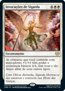 2021 Magic The Gathering Innistrad: Crimson Vow  (Portuguese) #36 Invocações de Sigarda Front