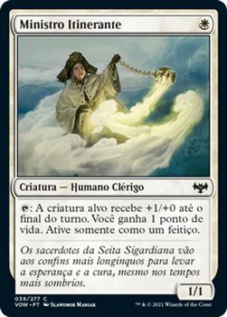 2021 Magic The Gathering Innistrad: Crimson Vow  (Portuguese) #39 Ministro Itinerante Front