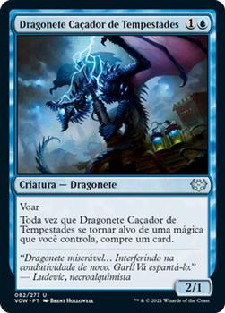 2021 Magic The Gathering Innistrad: Crimson Vow  (Portuguese) #82 Dragonete Caçador de Tempestades Front