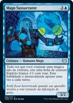 2021 Magic The Gathering Innistrad: Crimson Vow  (Portuguese) #88 Mago Sussurrante Front