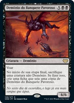 2021 Magic The Gathering Innistrad: Crimson Vow  (Portuguese) #108 Demônio do Banquete Pavoroso Front