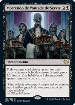 2021 Magic The Gathering Innistrad: Crimson Vow  (Portuguese) #109 Morrendo de Vontade de Servir Front