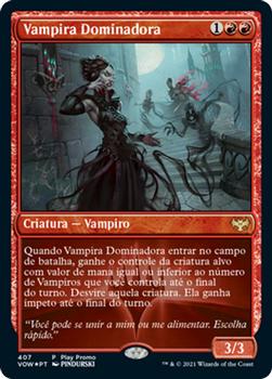 2021 Magic The Gathering Innistrad: Crimson Vow  (Portuguese) #407 Vampira Dominadora Front