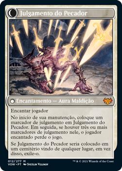 2021 Magic The Gathering Innistrad: Crimson Vow  (Portuguese) #12 Juiz do Vínculo de Fé // Julgamento do Pecador Back