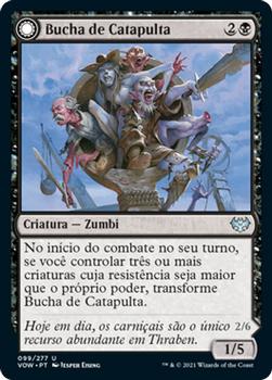 2021 Magic The Gathering Innistrad: Crimson Vow  (Portuguese) #99 Bucha de Catapulta // Capitão de Catapulta Front
