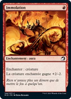 2021 Magic The Gathering Innistrad: Midnight Hunt (French) #144 Immolation Front