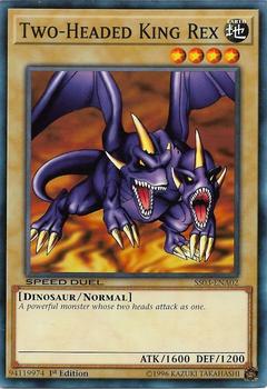 2019 Yu-Gi-Oh! Speed Duel Starter Deck: Ultimate Predators English 1st Edition #SS03-ENA02 Two-Headed King Rex Front