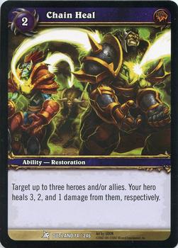 2007 Upper Deck World of Warcraft Fires of Outland #74 Chain Heal Front