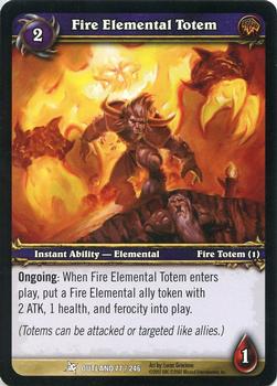 2007 Upper Deck World of Warcraft Fires of Outland #77 Fire Elemental Totem Front