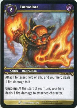2007 Upper Deck World of Warcraft Fires of Outland #85 Immolate Front