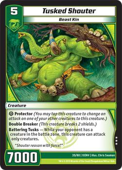 2013 Kaijudo Invasion Earth #35 Tusked Shouter Front