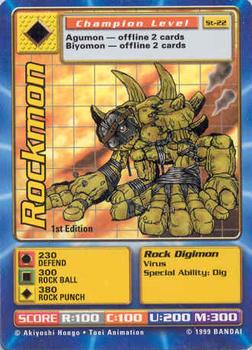 2001 Digimon Battle Series 1 Starter Set #ST-22 Rockmon Front