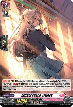 2022 Cardfight!! Vanguard Lyrical Booster Pack 02: Lyrical Monasterio It’s a New School Term! #81 Attract Peach, Ertines Front