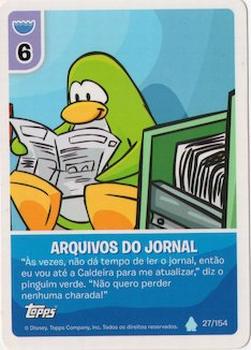 2013 Topps Club Penguin Desafio Ninja #27/154 Arquivo do Jornal Front