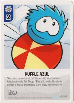 2013 Topps Club Penguin Desafio Ninja #38/154 Puffle Azul Front